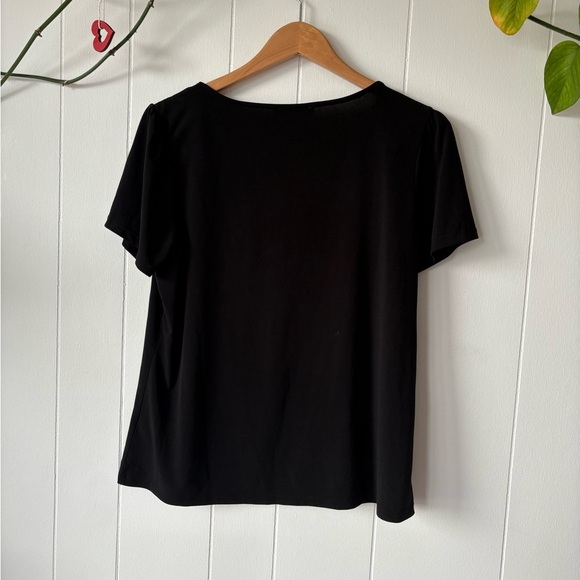 Ricki's Black Short Sleeve Blouse Top - Picture 4 of 4